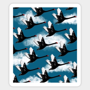 Black Swan Flying Sticker